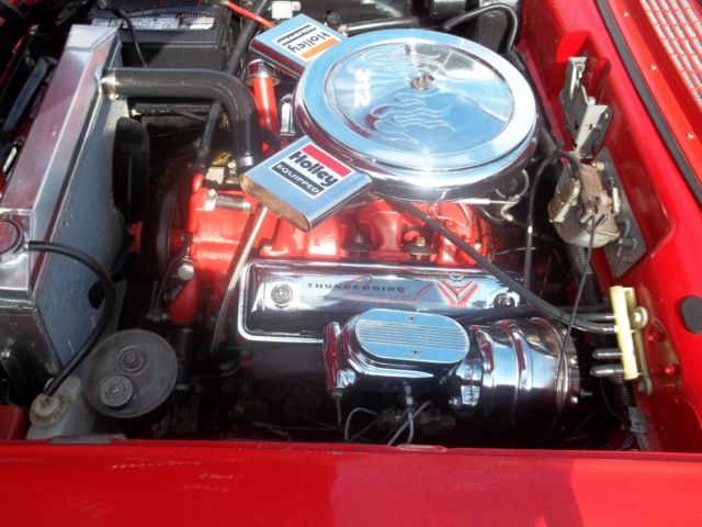 1957 Red Ford Fairlane Convertible