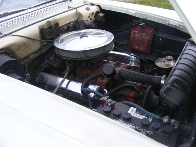 1957 White Ford Fairlane Convertible