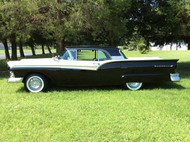 1957 Black & White Ford Fairlane Convertible