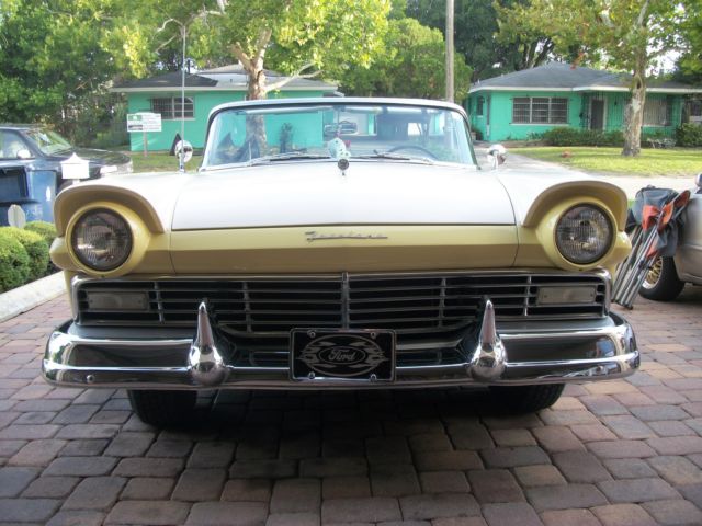 1957 Yellow/White Ford Fairlane Convertible
