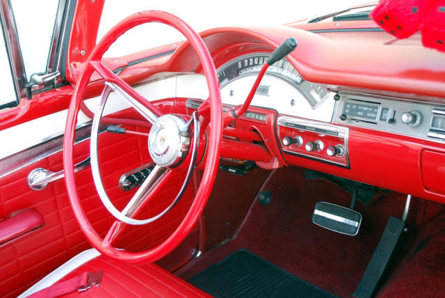 1957 Flame Red Ford Fairlane Convertible