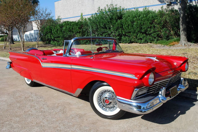 1957 Flame Red Ford Fairlane Convertible