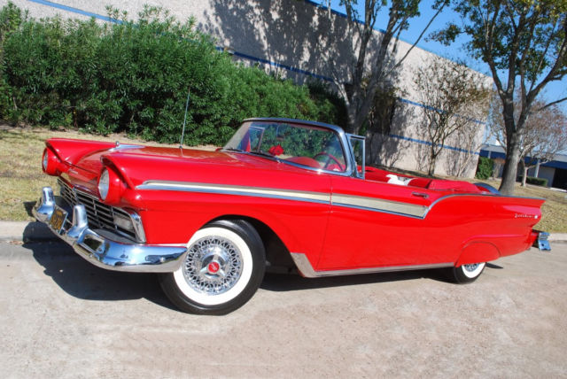 1957 Flame Red Ford Fairlane Convertible