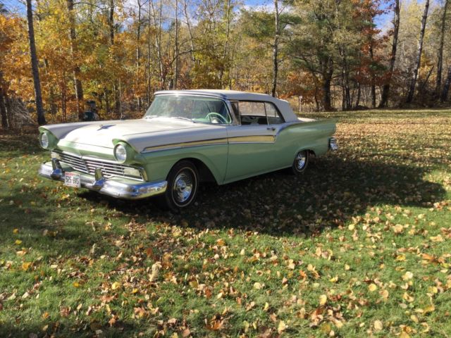 1957 willow green Ford Fairlane Convertible