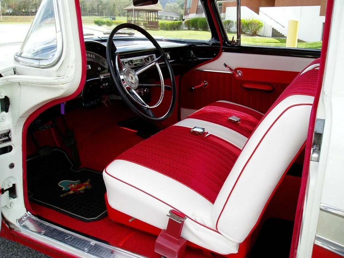 1957 Red & White Ford Fairlane Sedan