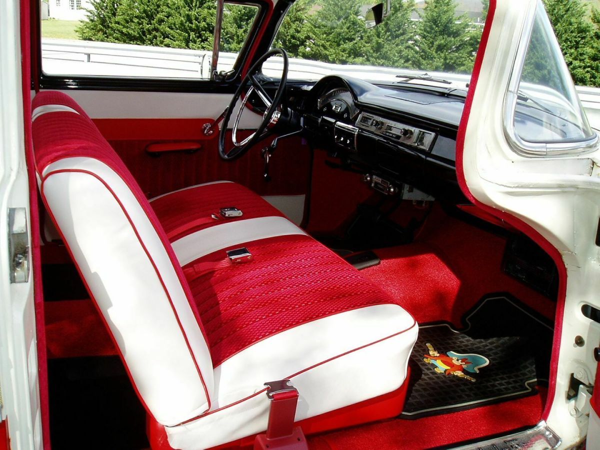 1957 Red & White Ford Fairlane Sedan