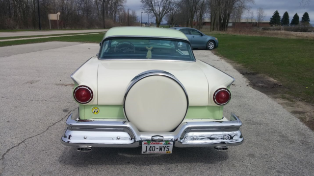 1957 green/white Ford Fairlane Coupe
