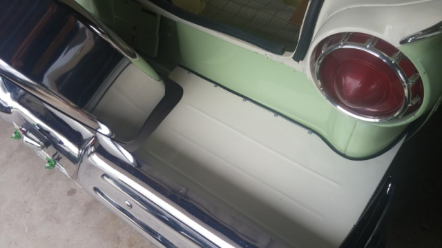 1957 green/white Ford Fairlane Coupe