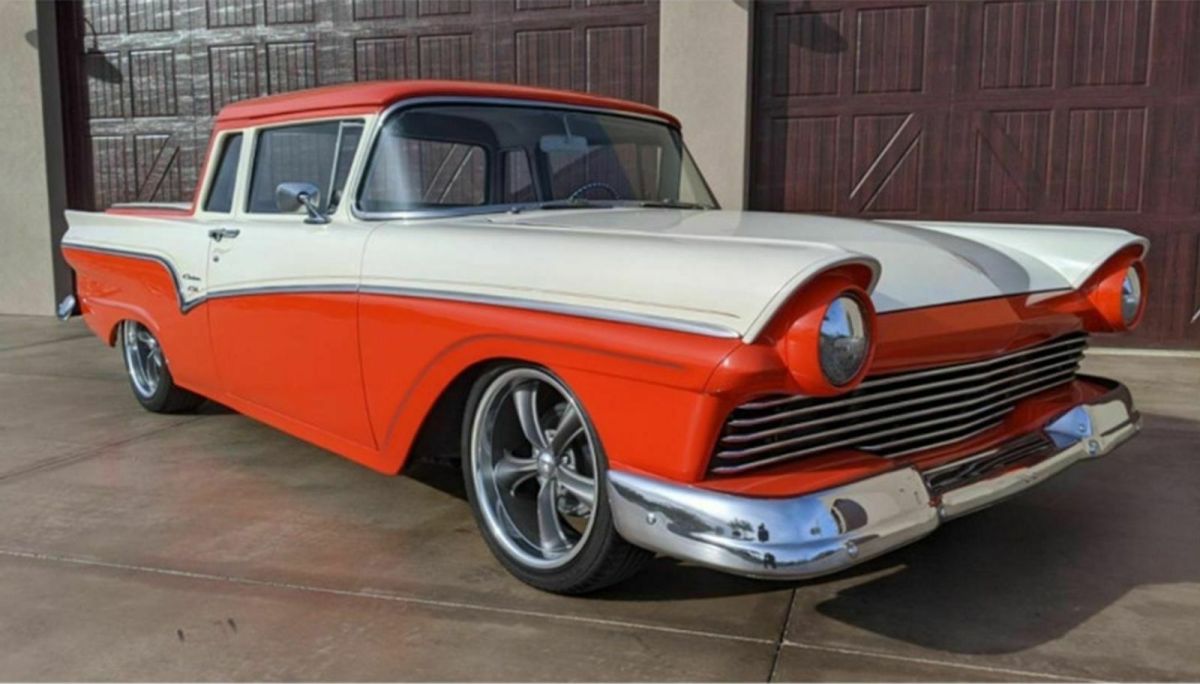 1957 White Ford Ranchero Pickup Truck