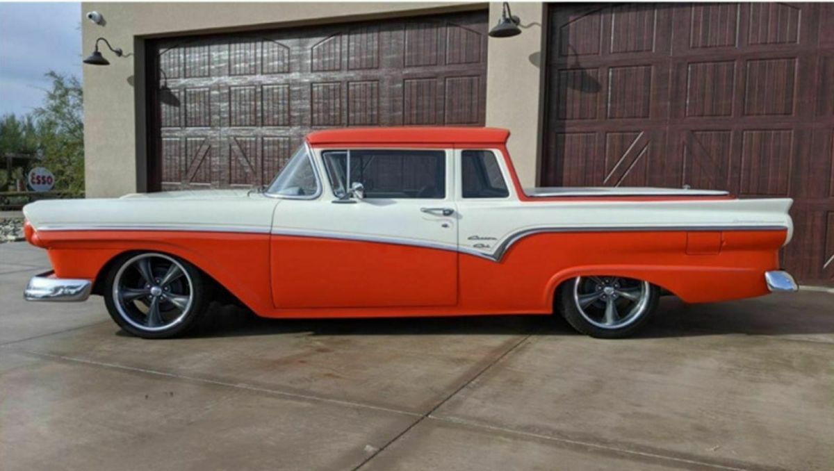 1957 White Ford Ranchero Pickup Truck