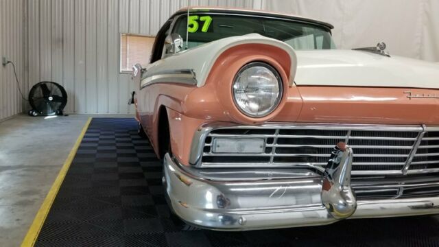 1957 White Ford Fairlane Convertible
