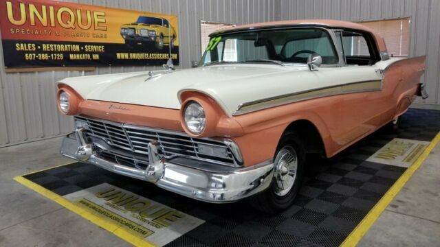1957 White Ford Fairlane Convertible