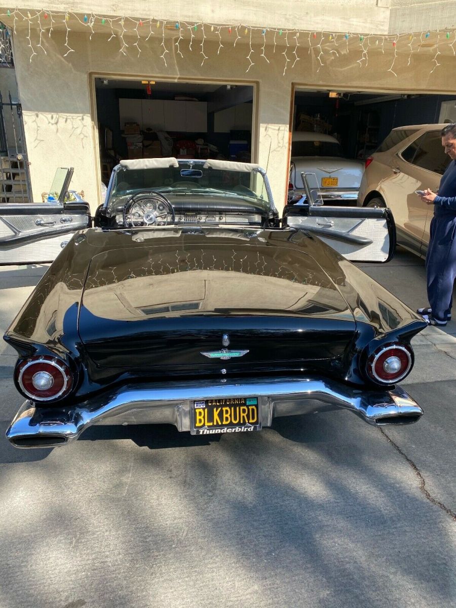 1957 Black Ford Thunderbird Convertible