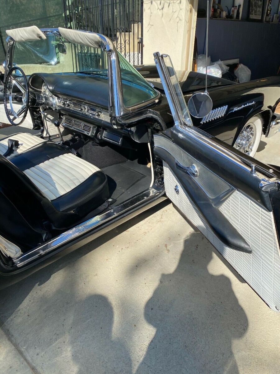 1957 Black Ford Thunderbird Convertible
