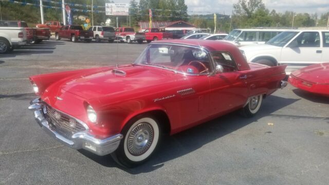 1957 Red Ford Thunderbird Convertible