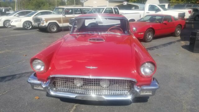 1957 Red Ford Thunderbird Convertible