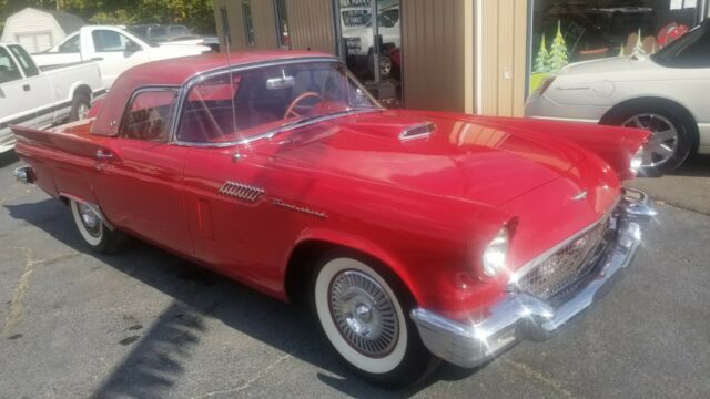 1957 Red Ford Thunderbird Convertible