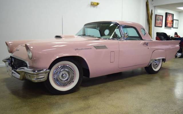 1957 Pink Ford Thunderbird Convertible