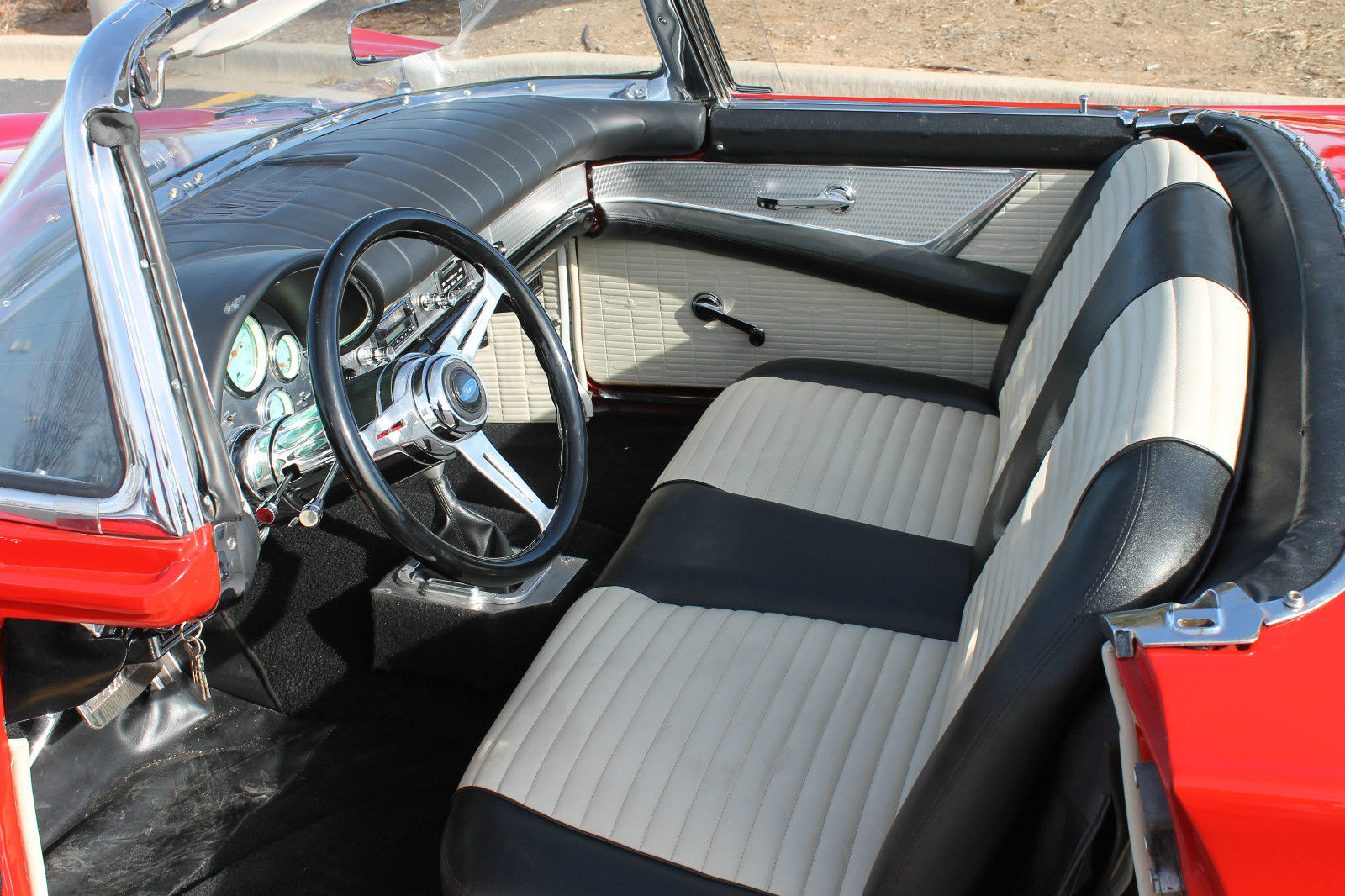 1957 Red Ford Thunderbird Convertible