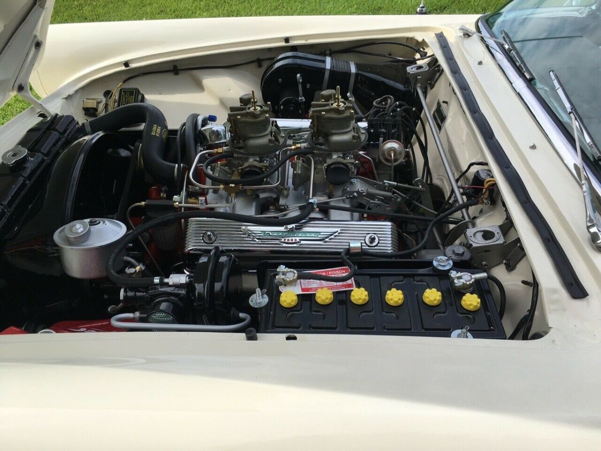1957 White Ford Thunderbird Convertible
