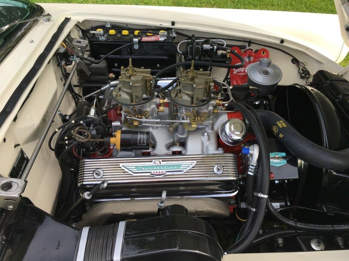 1957 White Ford Thunderbird Convertible