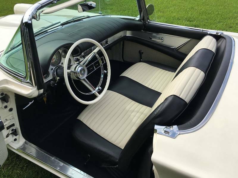 1957 White Ford Thunderbird Convertible