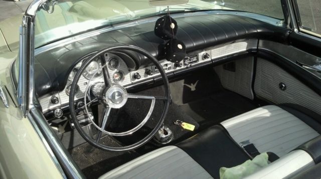 1957 Yellow Ford Thunderbird Convertible