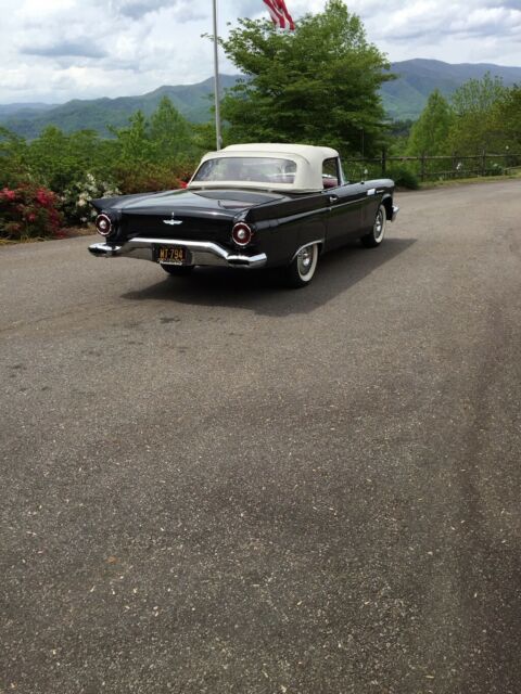 1957 Black Ford Thunderbird Convertible