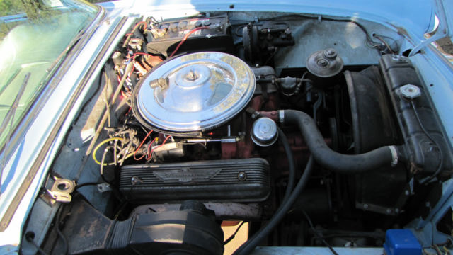 1957 Blue Ford Thunderbird Convertible