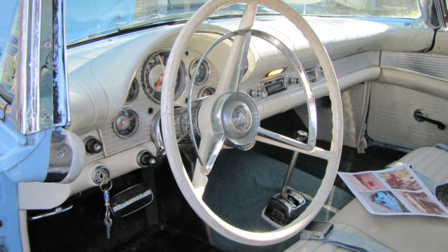 1957 Blue Ford Thunderbird Convertible