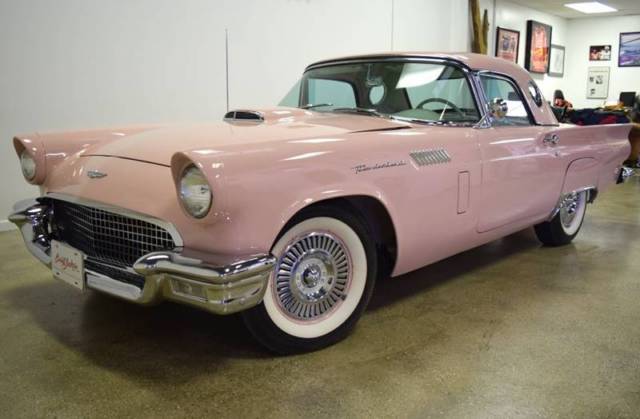 1957 Pink Ford Thunderbird Convertible