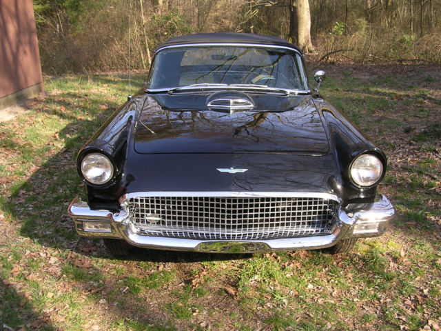 1957 Black Ford Thunderbird Convertible