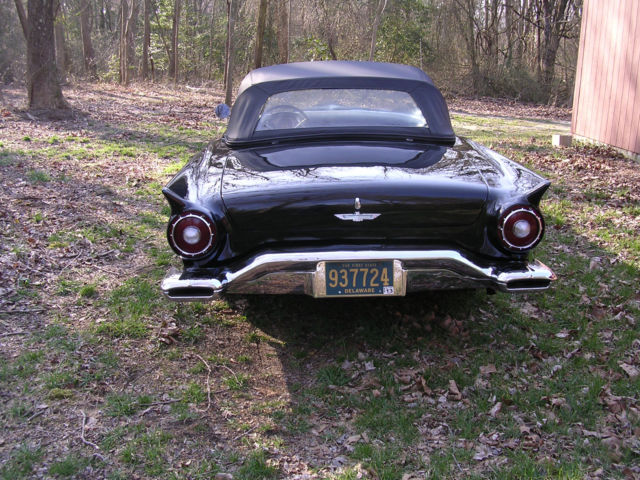 1957 Black Ford Thunderbird Convertible