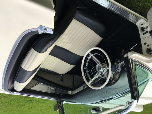 1957 White Ford Thunderbird Convertible