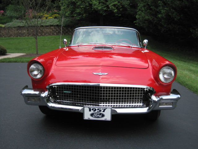 1957 Bright Red Ford Thunderbird Convertable