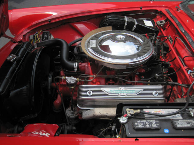 1957 Bright Red Ford Thunderbird Convertable