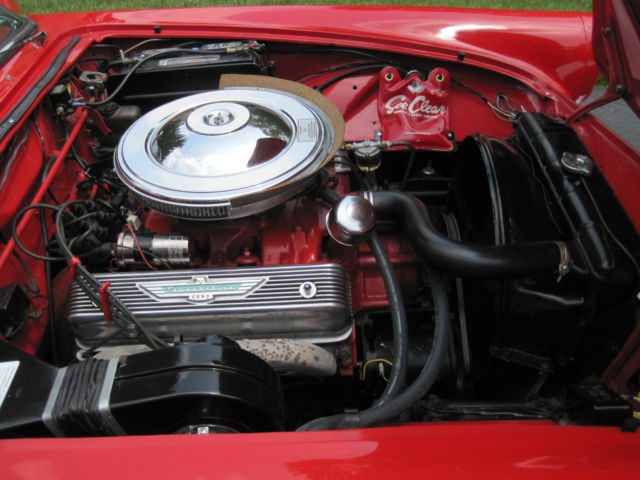 1957 Bright Red Ford Thunderbird Convertable