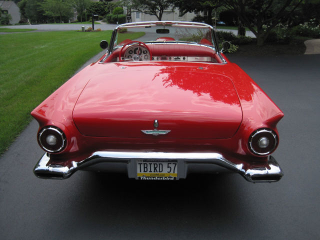 1957 Bright Red Ford Thunderbird Convertable