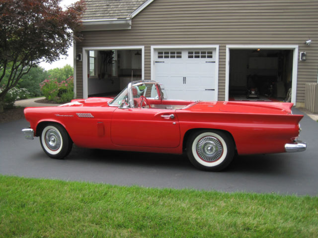 1957 Bright Red Ford Thunderbird Convertable