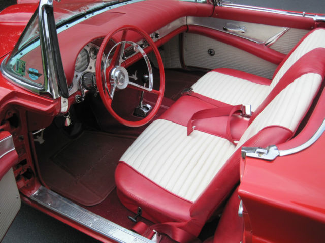 1957 Bright Red Ford Thunderbird Convertable