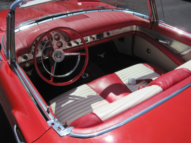 1957 Bright Red Ford Thunderbird Convertable
