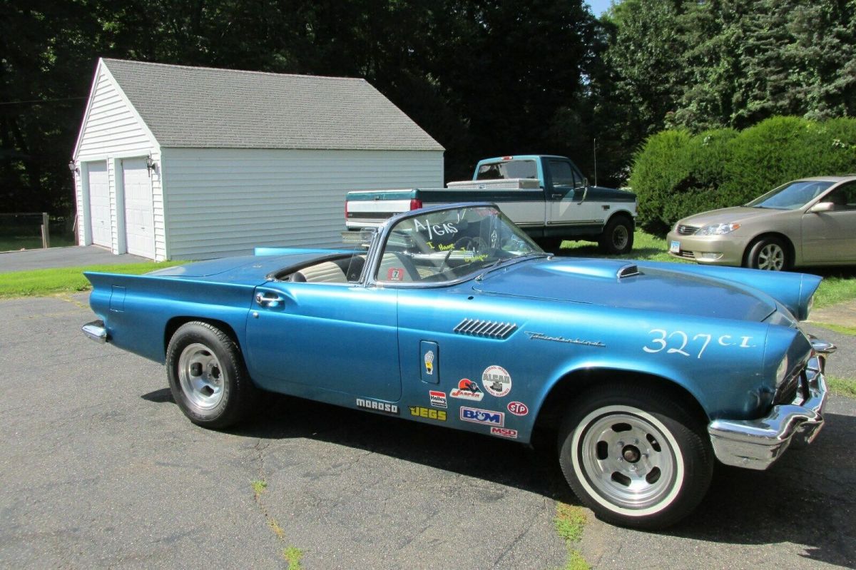 1957 Blue Ford Thunderbird Convertible