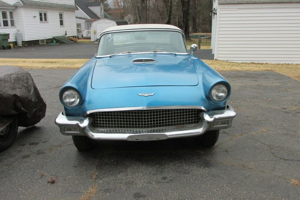 1957 Blue Ford Thunderbird Convertible