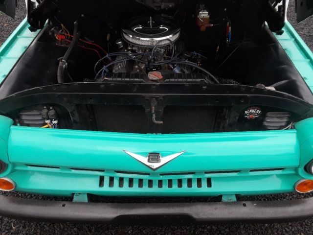 1957 Green and white Ford F-100 Short wide box