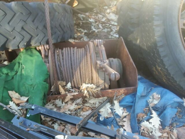 1957 Red GMC 2 Ton Tow Truck flat bed pto winch