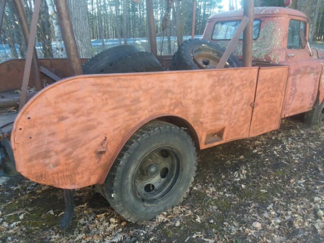1957 Red GMC 2 Ton Tow Truck flat bed pto winch