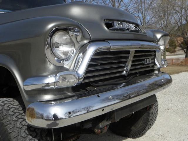 1957 Silver GMC 4x4 Pickup Truck