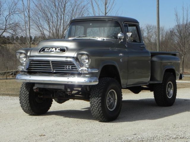 1957 Silver GMC 4x4 Pickup Truck