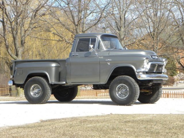 1957 Silver GMC 4x4 Pickup Truck