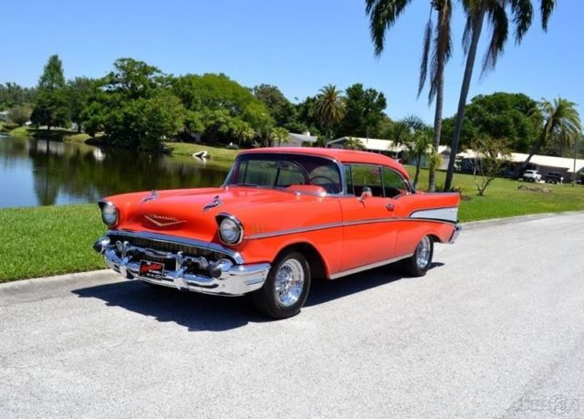 1957 Red Chevrolet Bel Air/150/210
